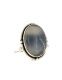 ANELLO IN ARGENTO LAVORATO&nbsp;CON PIETRA DURA CALCEDO