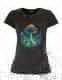 T-SHIRT DONNA IN COTONE STONEWASHED CON STAMPAbr