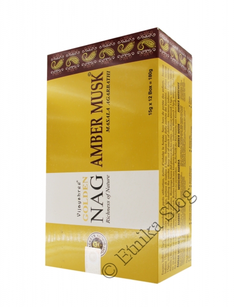 INCENSO VIJAYSHREE, FRAGRANZA GOLDEN&nbsp;NAG&nbsp;AMBRA M
