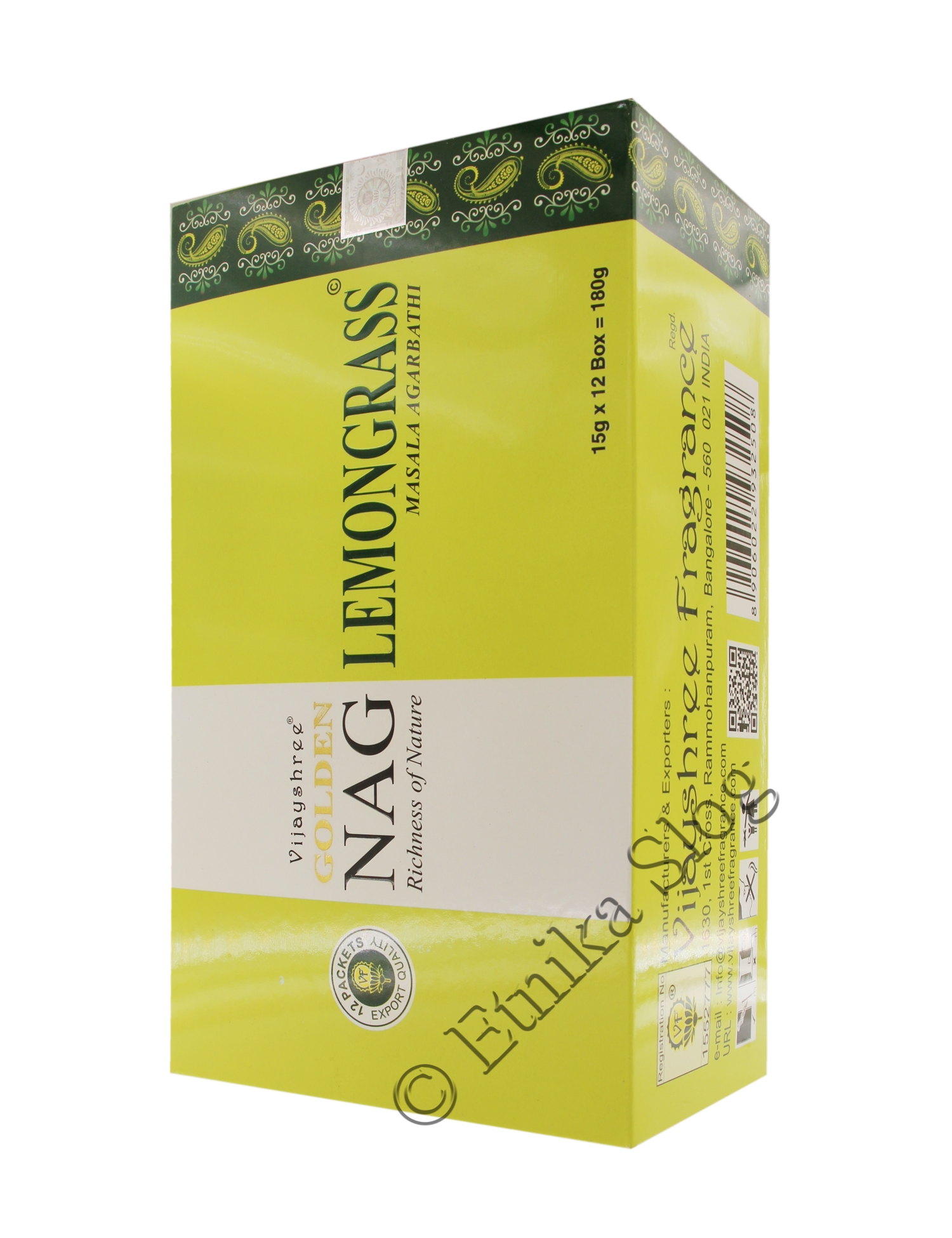 INCENSO VIJAYSHREE, FRAGRANZA GOLDEN NAG CITRONE INCENSO VIJAYSHREE, FRAGRANZA GOLDEN NAG CITRONE