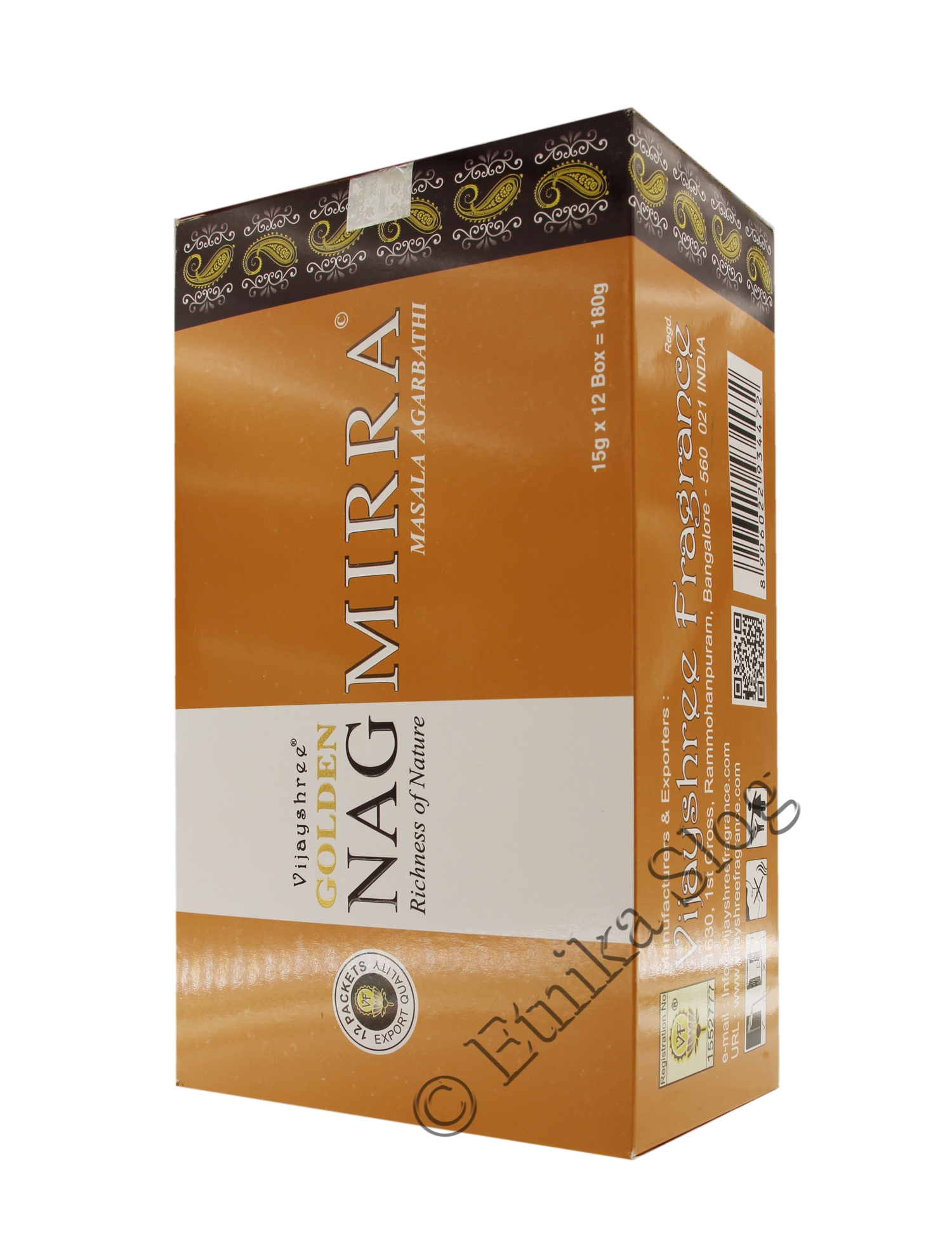 INCENSO VIJAYSHREE, FRAGRANZA GOLDEN NAG MIRRA . INCENSO VIJAYSHREE, FRAGRANZA GOLDEN NAG MIRRA .