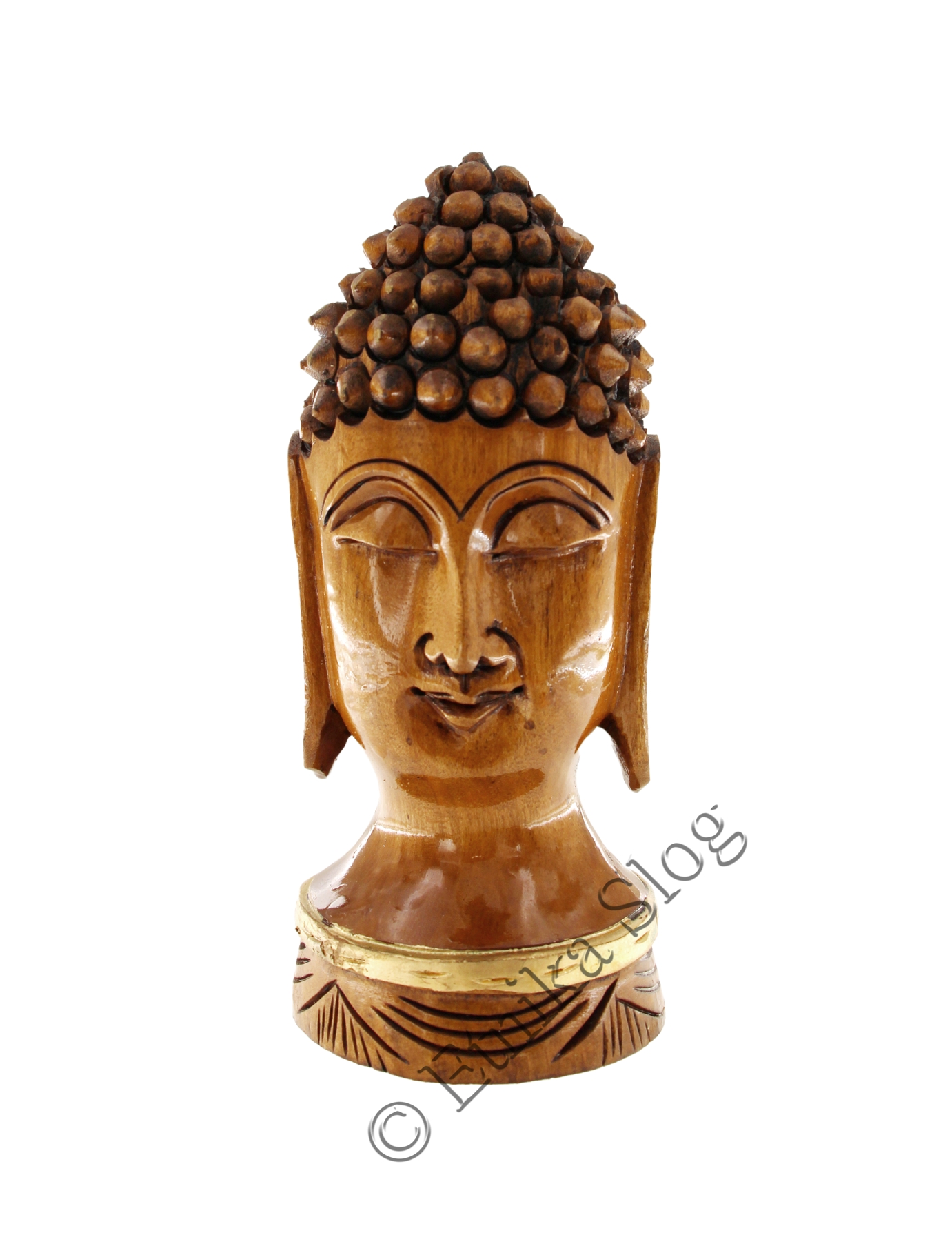 STATUA IN LEGNO DI CEDRO TESTA BUDDHA VERNICIATOb STATUA IN LEGNO DI CEDRO TESTA BUDDHA VERNICIATOb