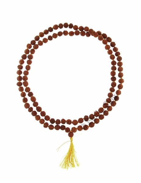 COLLANA MALA&nbsp;SEMI DI RUDRAKSHA 108&nbsp;SEMI DA&nbsp;8-9 MM