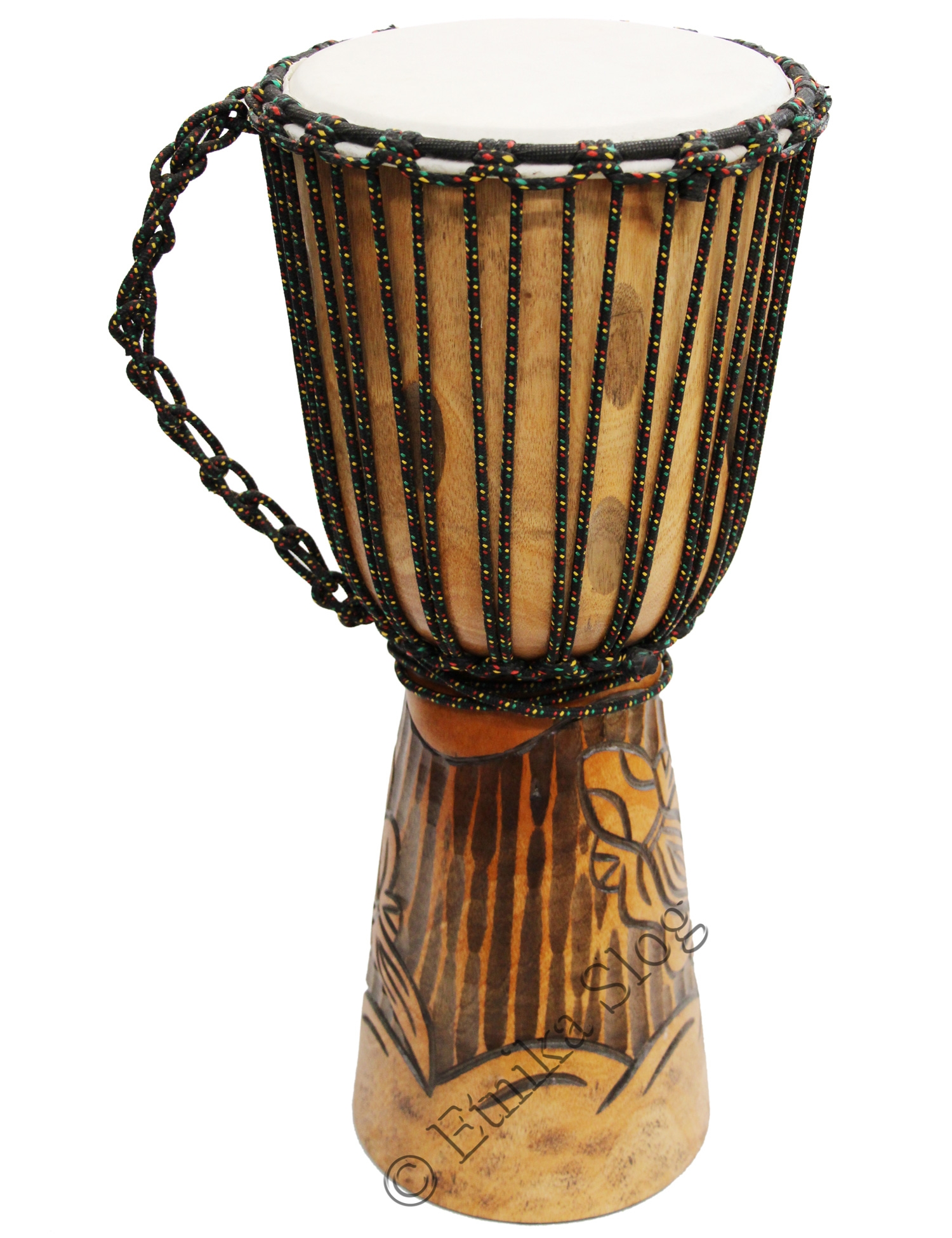 TAMBUTO DJEMBE BONGO ARTIGIANALE IN LEGNO INCISO E TAMBUTO DJEMBE BONGO ARTIGIANALE IN LEGNO INCISO E