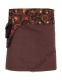 MINI GONNA IN COTONE TINTA UNITA CON FASCIA STAMPA