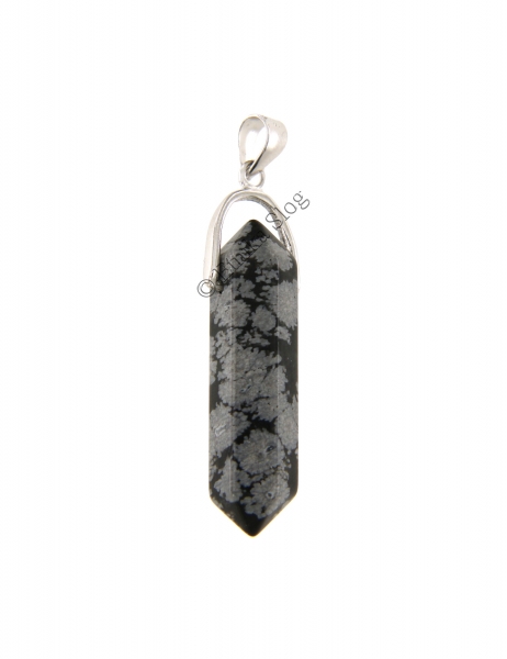 PENDENTE IN PIETRA DURA CON GANCETTO IN ARGENTO. F