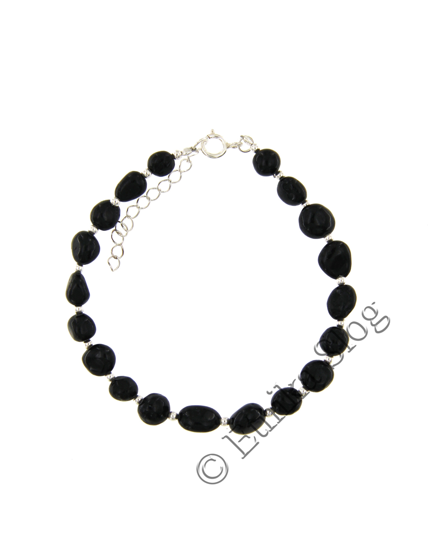 BRACCIALE IN ARGENTO E PIETRA DURA -ONICE- LUNGHEZ BRACCIALE IN ARGENTO E PIETRA DURA -ONICE- LUNGHEZ
