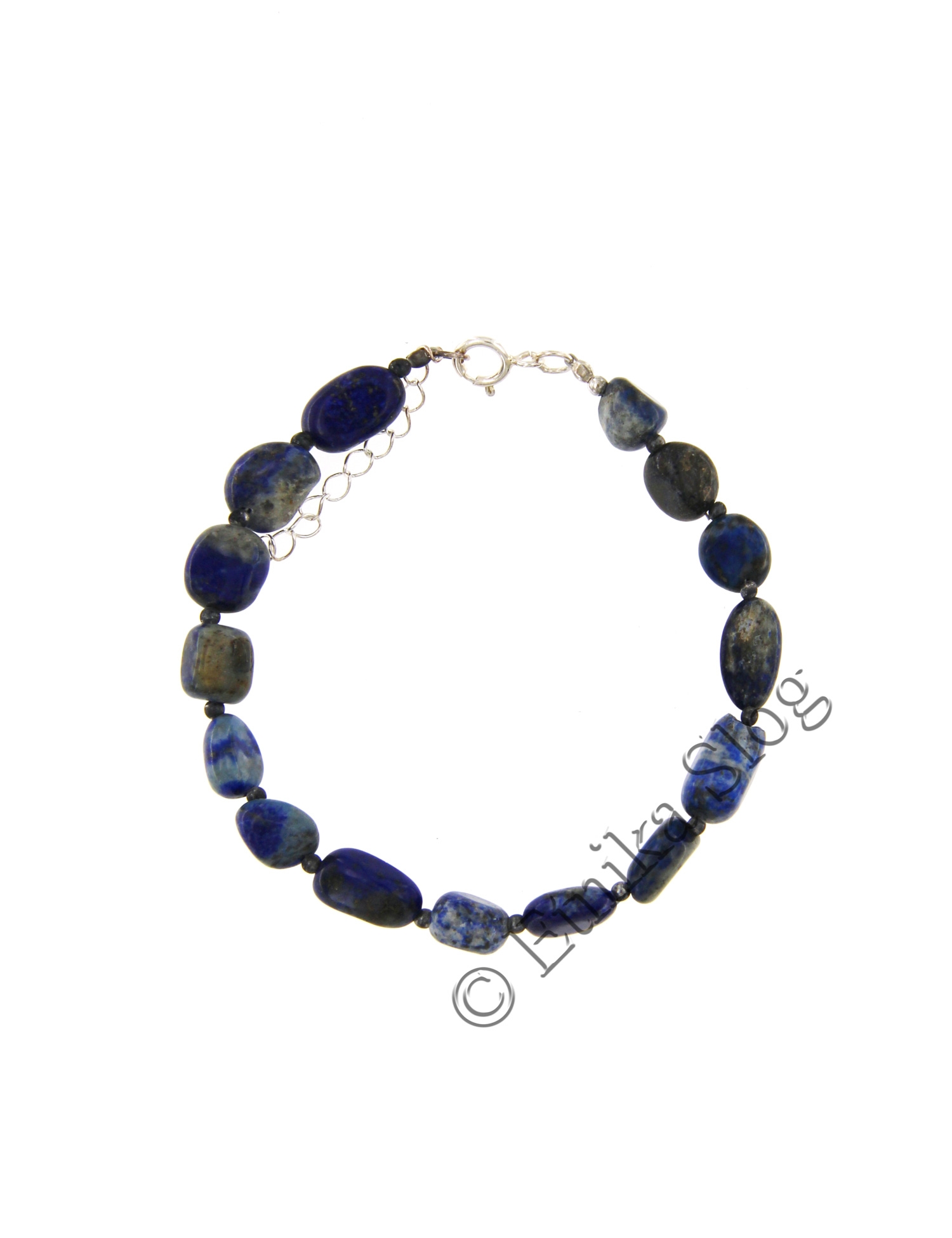BRACCIALE IN ARGENTO E PIETRA DURA -LAPISLAZZULO- BRACCIALE IN ARGENTO E PIETRA DURA -LAPISLAZZULO-