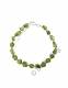 BRACCIALE&nbsp;IN ARGENTO&nbsp;E PIETRA DURA -PREHNITE- LUNG