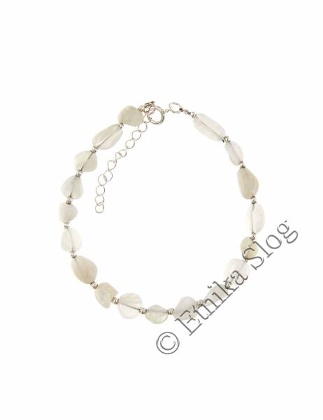 BRACCIALE&nbsp;IN ARGENTO&nbsp;E PIETRA DURA -PIETRA DI LUNA