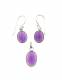 PAROURE ORECCHINI + PENDENTE IN ARGENTO CON PIETRA