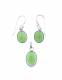 PAROURE ORECCHINI + PENDENTE IN ARGENTO CON PIETRA