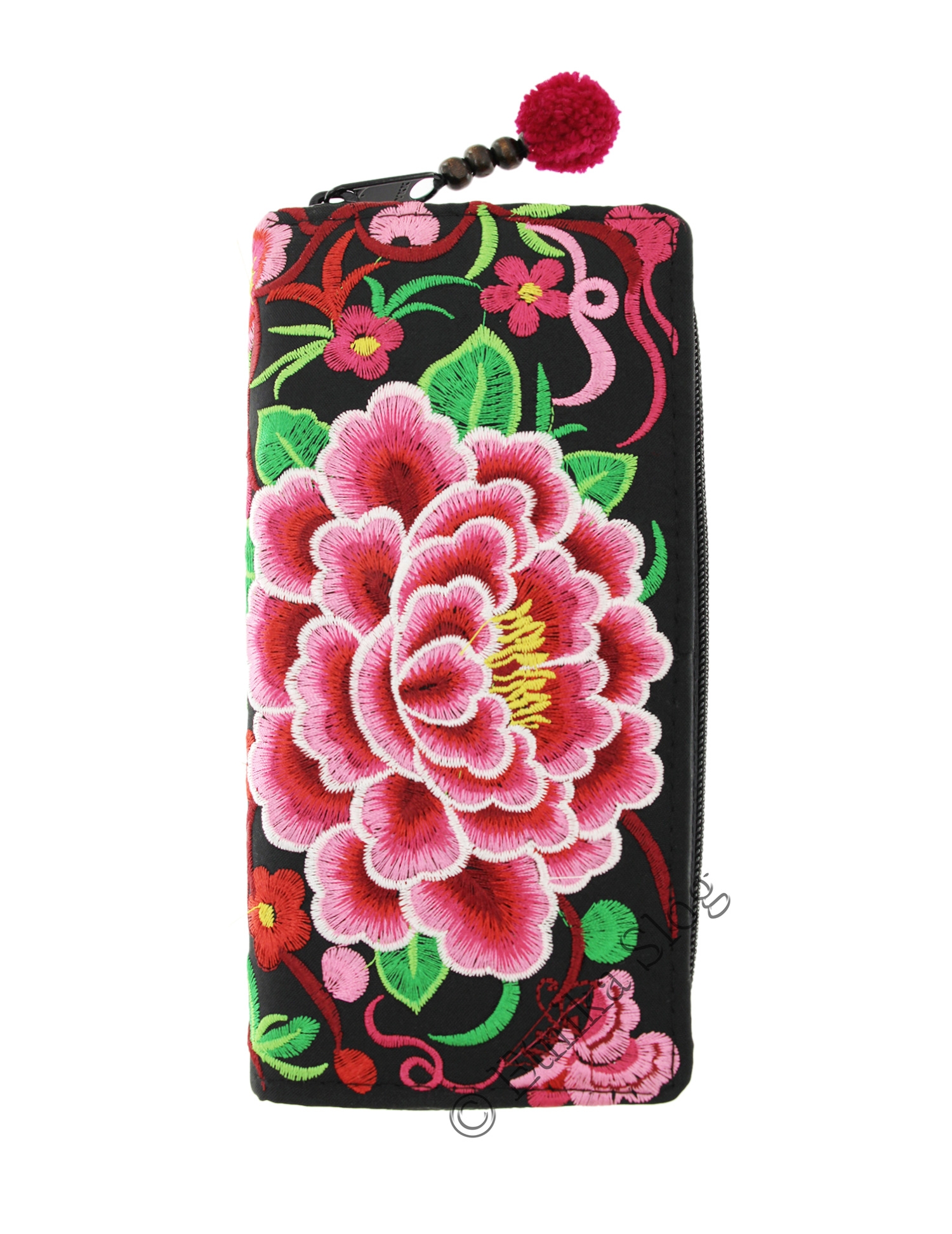 PORTAFOGLIO DA DONNA IN COTONE RICAMATO.GRAN PORTAFOGLIO DA DONNA IN COTONE RICAMATO.GRAN