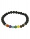 BRACCIALETTO 7 CHAKRA IN PIETRA DURA E PIETRA LAVI