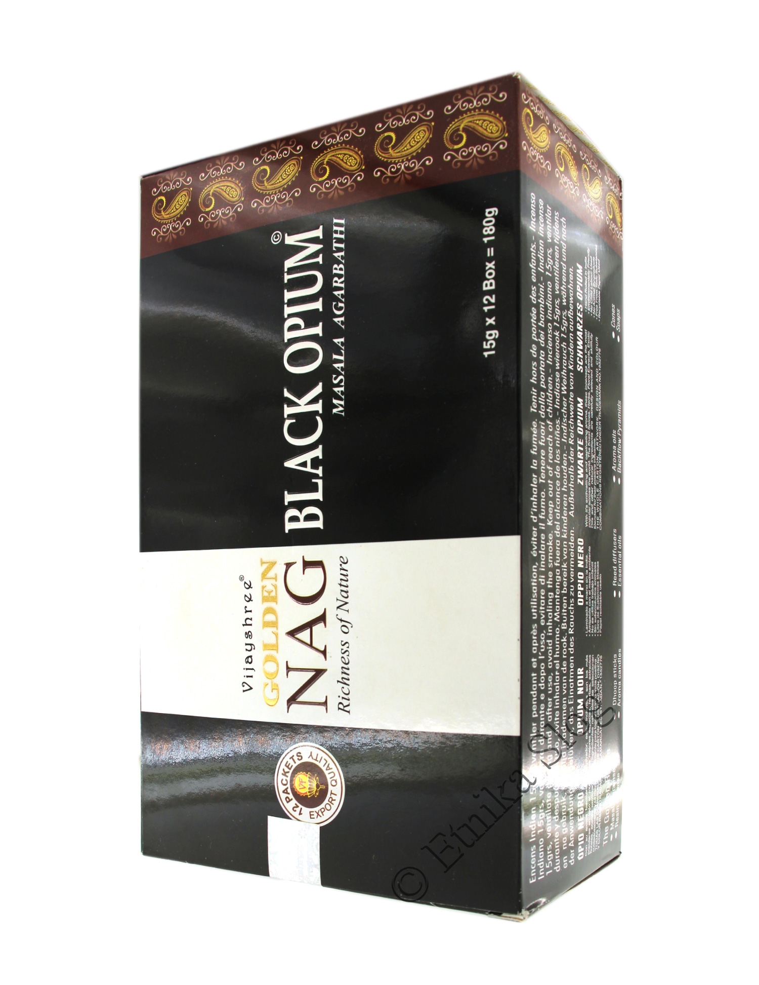 INCENSO VIJAYSHREE, FRAGRANZA GOLDEN NAG BLACK O INCENSO VIJAYSHREE, FRAGRANZA GOLDEN NAG BLACK O