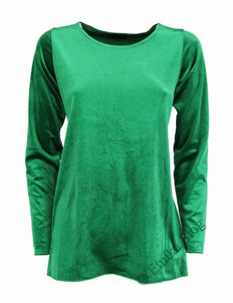 MAGLIA&nbsp;IN&nbsp;VELVET TINTA UNITA CON ELASTAN , MANICHE