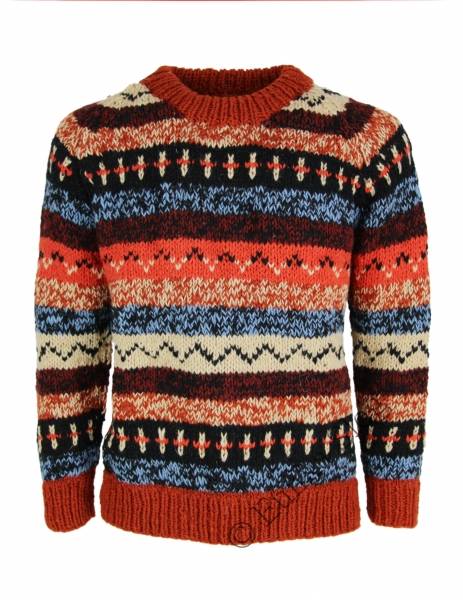 MAGLIONE IN LANA FATTO A MANO CON COLORI NATURALI,