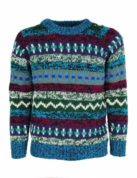 MAGLIONE IN LANA FATTO A MANO CON COLORI NATURALI,