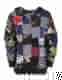 FELPA IN VISCOSA PATCHWORK FANTASIE MIX CON CAPPUC