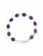 BRACCIALE&nbsp;IN ARGENTO&nbsp;E PIETRA DURA -AMETISTA- LUNG