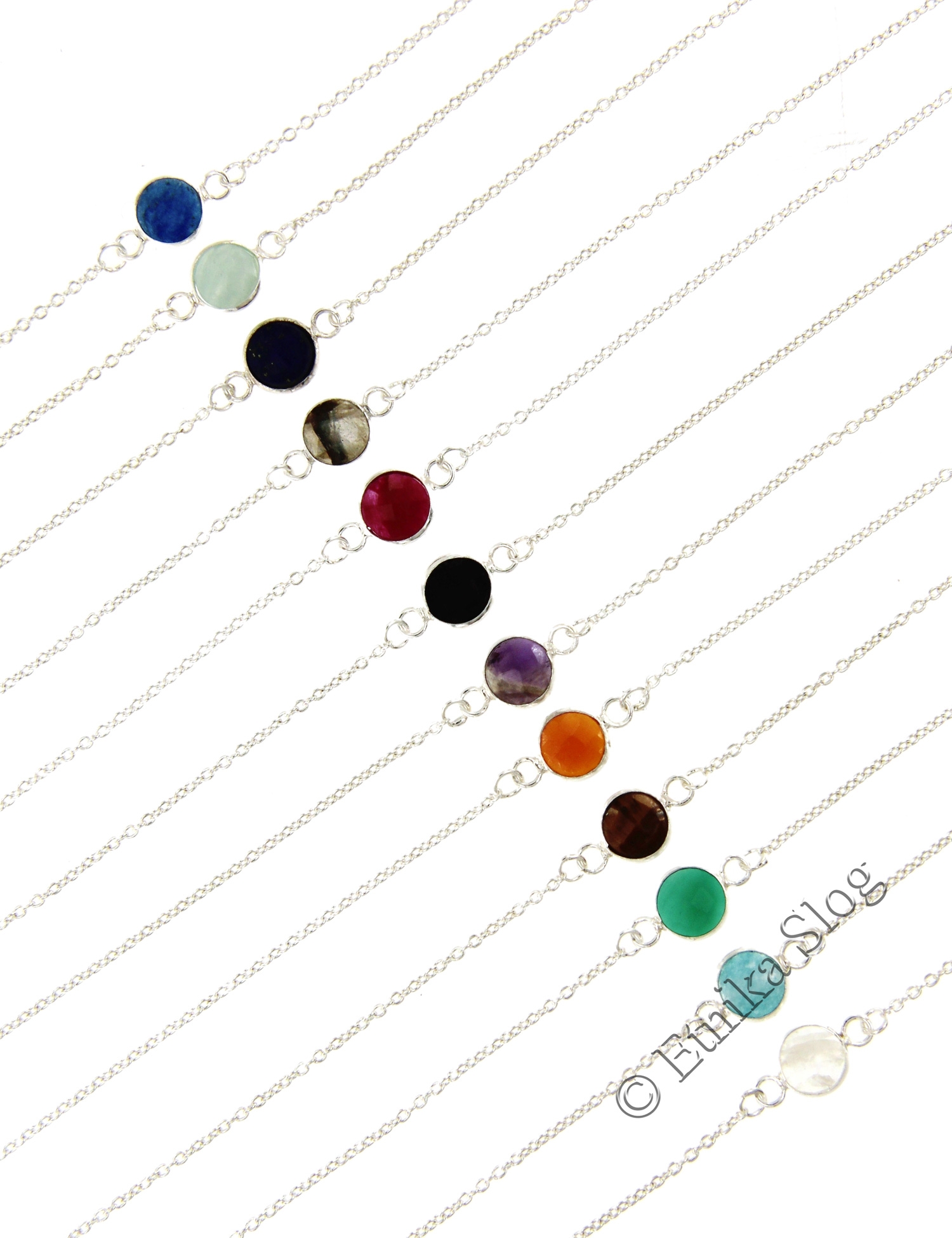 BRACCIALE IN ARGENTO E PIETRA DURA - ONICE BRACCIALE IN ARGENTO E PIETRA DURA - ONICE
