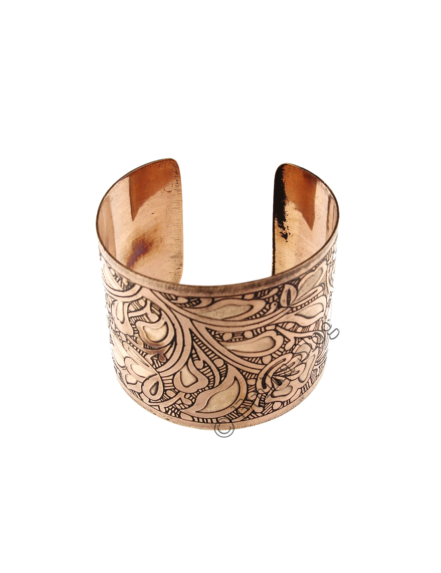 BRACCIALE LARGO APERTO IN RAME INCISOLARGHEZ BRACCIALE LARGO APERTO IN RAME INCISOLARGHEZ