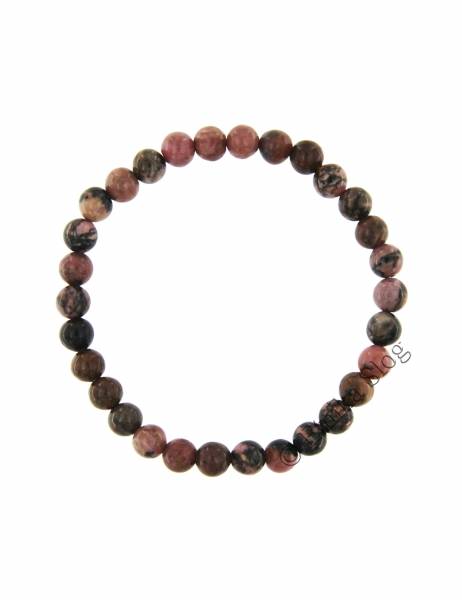 BRACCIALETTO IN PIETRA DURA -&nbsp;RODONITE&nbsp;SCURA - ELA
