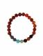BRACCIALETTO 8MM IN PIETRA DURA -CORNIOLA- CON&nbsp; 7