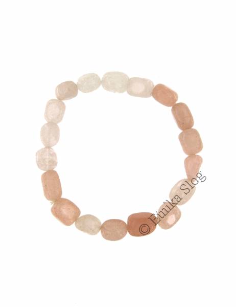 BRACCIALETTO IN PIETRA DURA ELASTICO, CHIPS LEVIGA