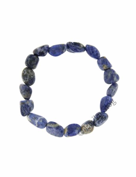 BRACCIALETTO IN PIETRA DURA ELASTICO, CHIPS LEVIGA