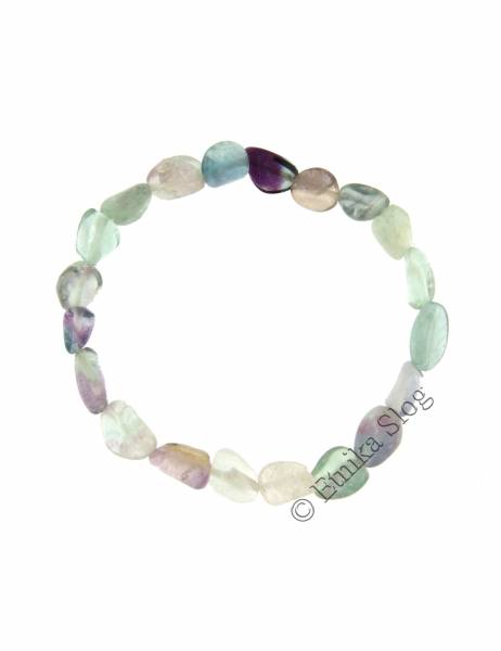 BRACCIALETTO IN PIETRA DURA ELASTICO, CHIPS LEVIGA