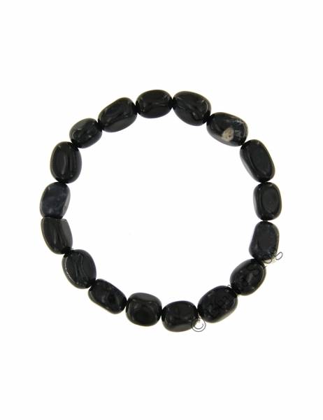 BRACCIALETTO IN PIETRA DURA ELASTICO, CHIPS LEVIGA