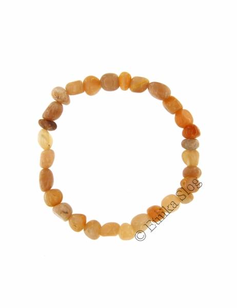 BRACCIALETTO IN PIETRA DURA ELASTICO, CHIPS LEVIGA