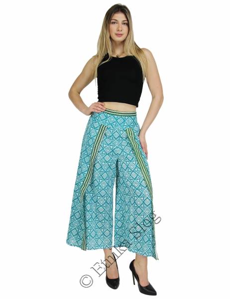 PANTALONE&nbsp;IN COTONE LEGGERO INDIANO.STAMPE E