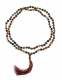 COLLANA MALA IN&nbsp;BLOODSTONE CON FIOCCO COTONE&nbsp;MULTI