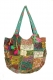 BORSA DA SPALLA ROTONDA IN COTONE PACTHWORK SARI.