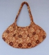 BORSA DA SPALLA ROTONDA IN COTONE LAVORATO