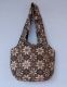 BORSA DA SPALLA ROTONDA IN COTONE LAVORATO