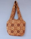 BORSA DA SPALLA ROTONDA IN COTONE LAVORATO
