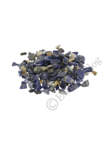 SCHEGGE PIETRE BURATTATE SODALITE IN BARATTOLO MIS