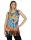 TOP TIE DYE CON TAGLI SULLA SCHIENA E FRANGE SOTTO