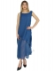 VESTITO LUNGO IN 100% COTONE&nbsp;ORGANICO GREZZO A RET