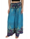 PANTALONE IN VISCOSA STAMPATO CON COULISSE, LACCI