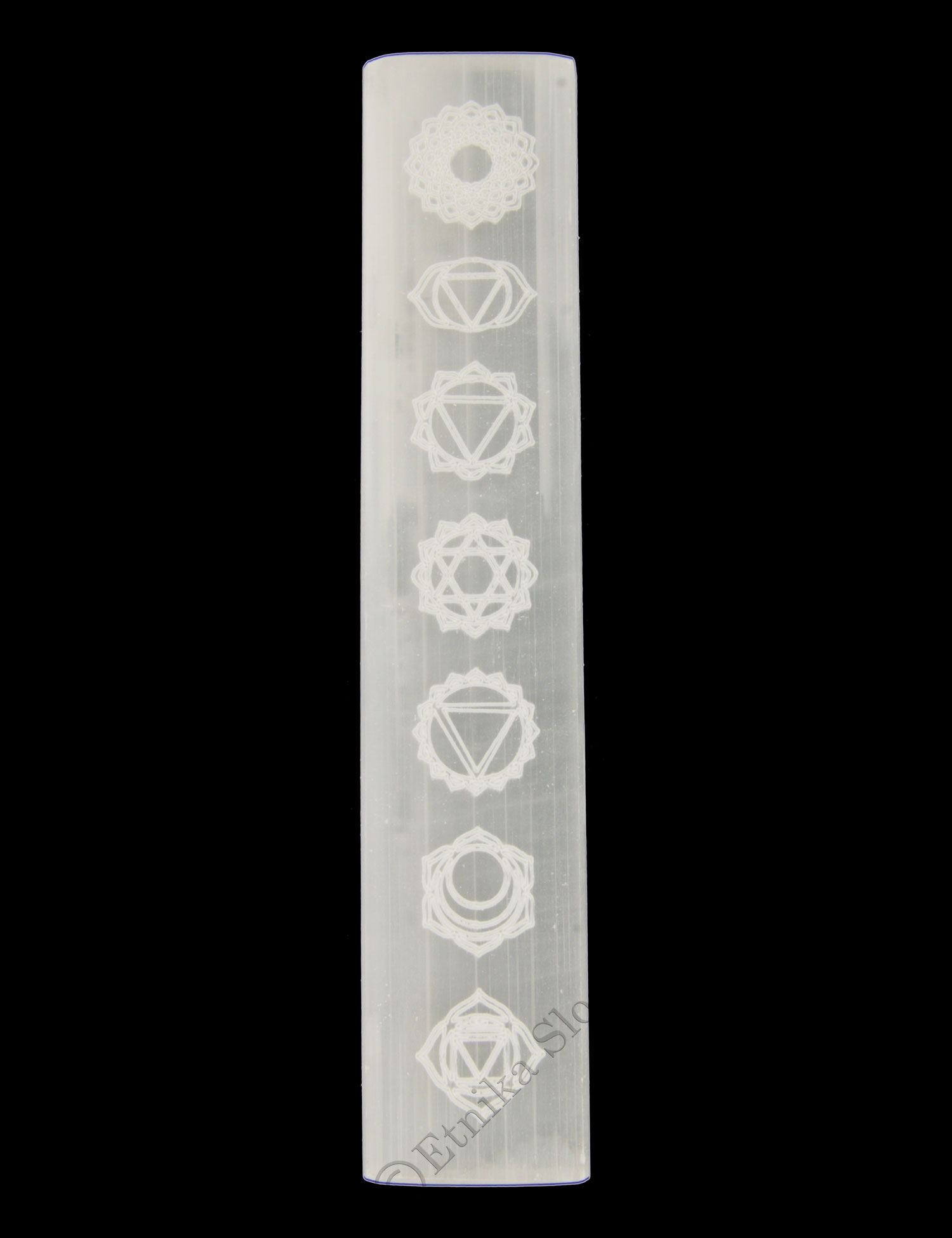 BARRETTA SELENITE CON INCISIONI 7 CHAKRAMISU BARRETTA SELENITE CON INCISIONI 7 CHAKRAMISU