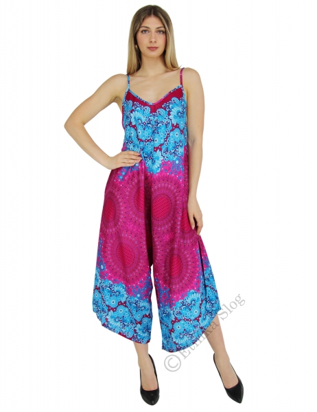 TUTA JUMPSUIT SALOPETTE PANTAVESTITO IN VISCOSA, S