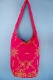 BORSA DA SPALLA ROTONDA IN COTONE LAVORATO&nbsp;C