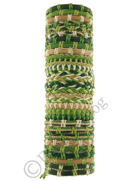 BRACCIALETTO IN&nbsp;COTONE/CUOIO E MATERIALI MISTI.br