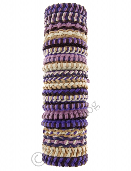 BRACCIALETTO IN&nbsp;COTONE/CUOIO E MATERIALI MISTI.br