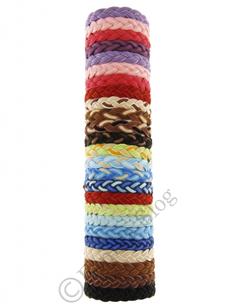 BRACCIALETTO IN&nbsp;COTONE/CUOIO E MATERIALI MISTI.br