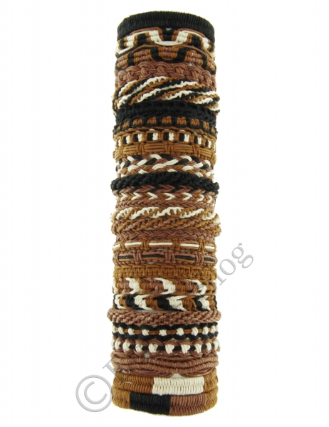 BRACCIALETTO IN&nbsp;COTONE/CUOIO E MATERIALI MISTI.br